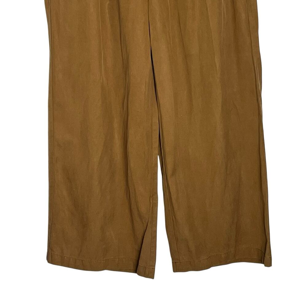 Madewell The Harlow Wide-Leg Pant 8 P Spiced Pleated Front Linen Blend Acorn Tan - Picture 8 of 15